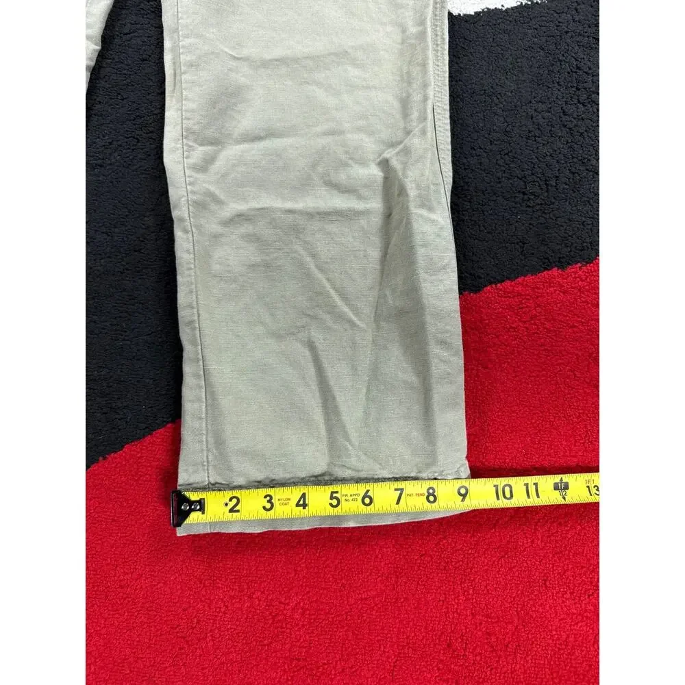 Banana Republic Pants Mens 32x32 Brown Linen Blend Cargo Utility Casual Beach